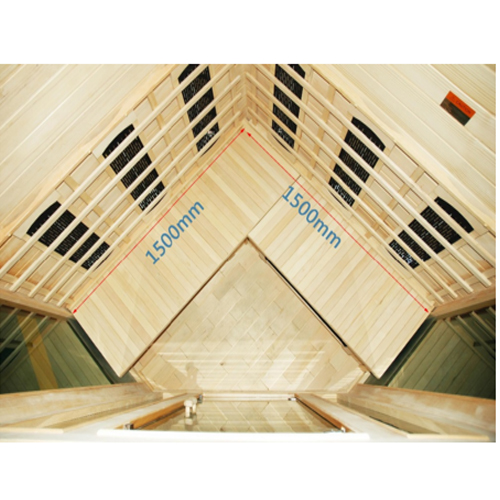 Corner Hemlock Infrared Sauna with Glazed Front CSA-896 reference view 3