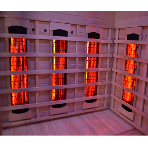 Corner Hemlock Infrared Sauna with Glazed Front CSA-896 reference view 5