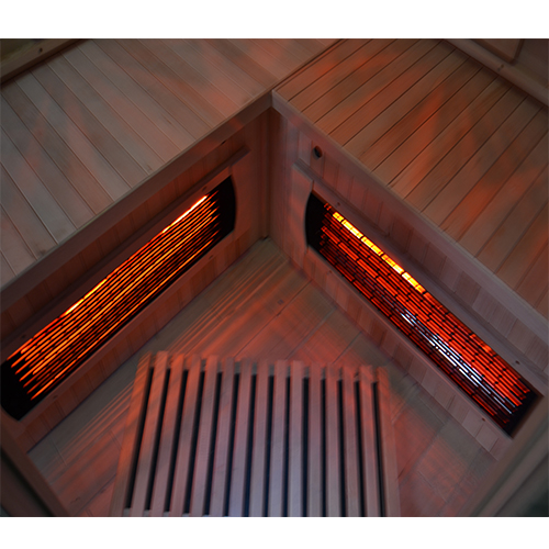 Corner Hemlock Infrared Sauna with Glazed Front CSA-896 reference view 6