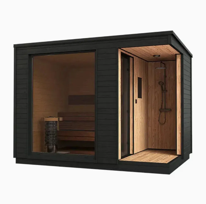 Outdoor Sauna and Shower Combination Cabin CSA-898 reference view 5