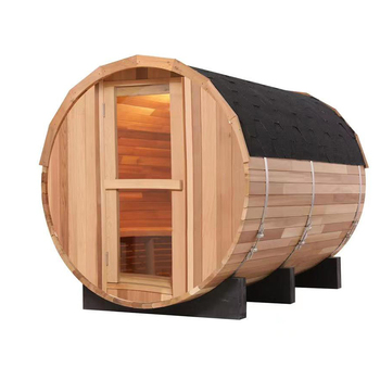 Four-to-Six-Person Solid Wood Barrel Sauna product image