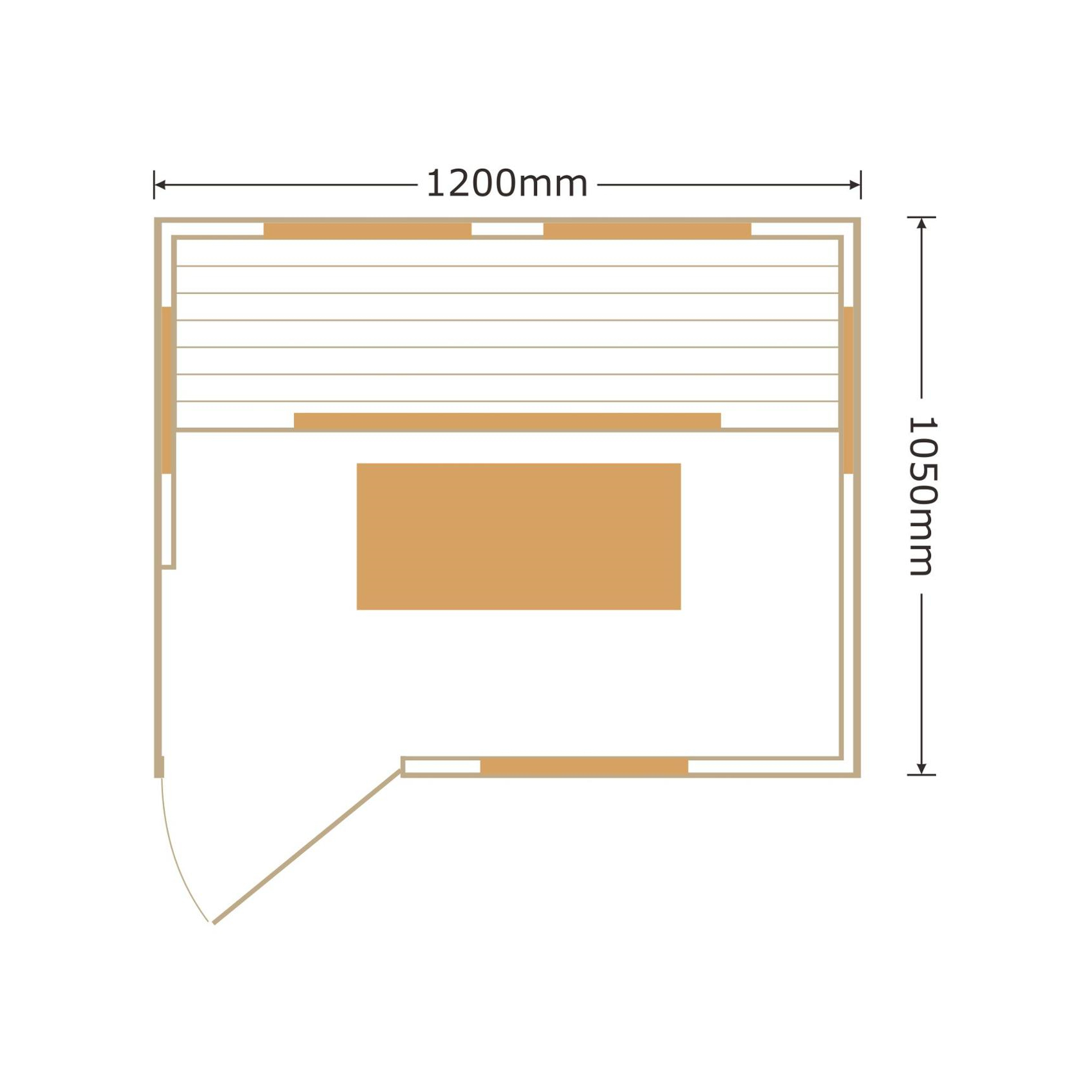 Compact Infrared Sauna with Red-Light Panel CSA-904 reference view 2
