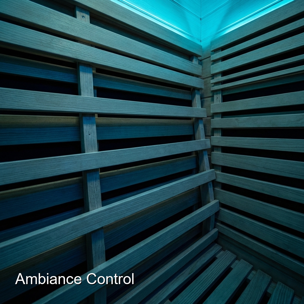 Single-Seat Infrared Sauna with Blue Interior Light CSA-906 reference view 3
