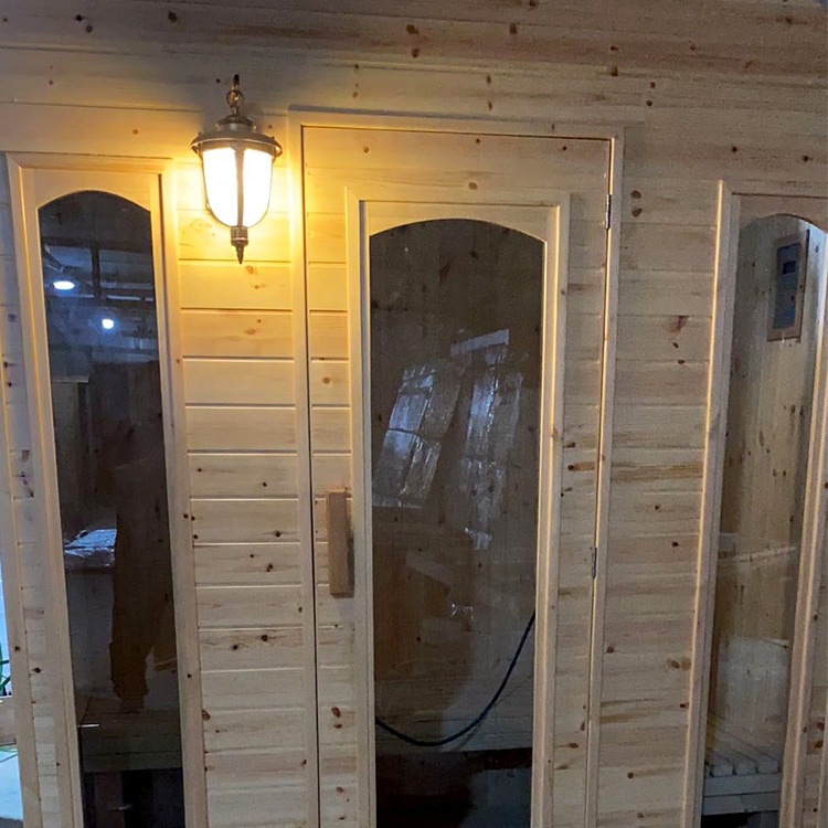 Three-Window Gable-Roof Sauna Cabin CSA-910 reference view 6