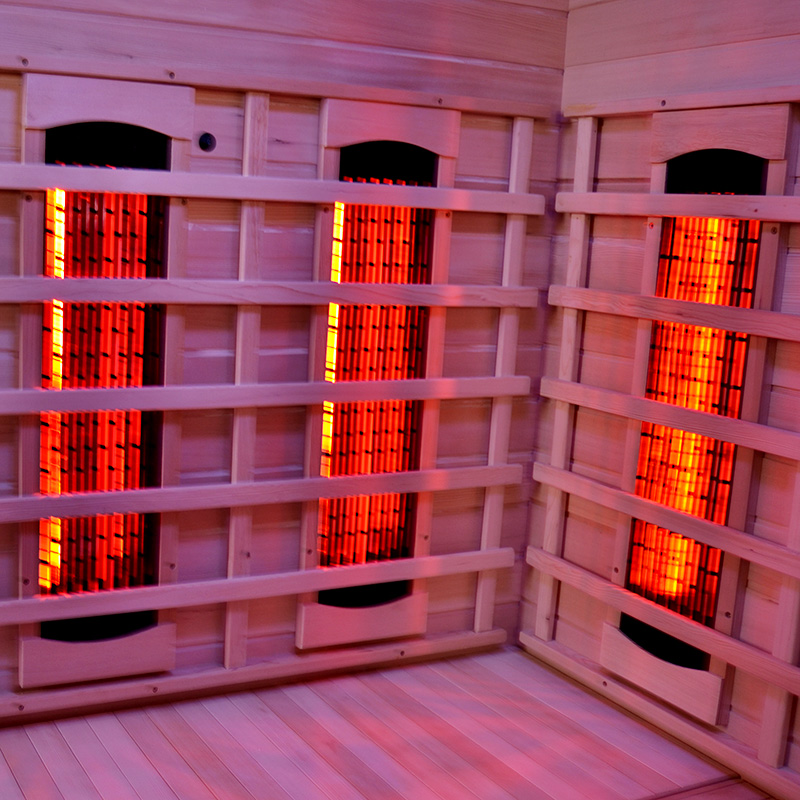 Corner Infrared Sauna with Full-Spectrum Heater Walls CSA-912 reference view 4