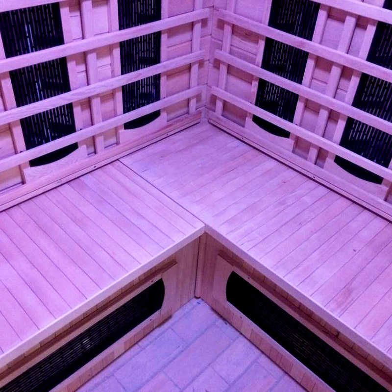 Corner Infrared Sauna with Full-Spectrum Heater Walls CSA-912 reference view 6