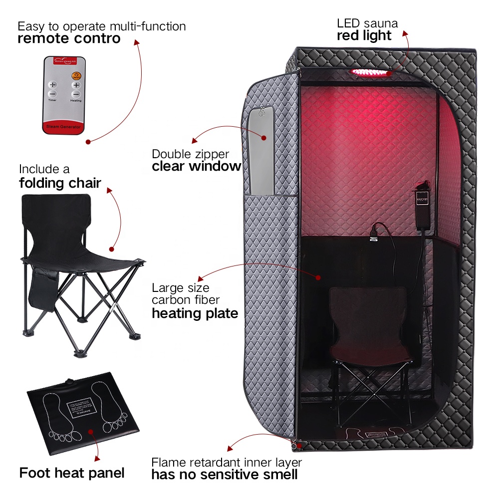 Folding Infrared Sauna Tent with Six Heating Panels CSA-917 reference view 6