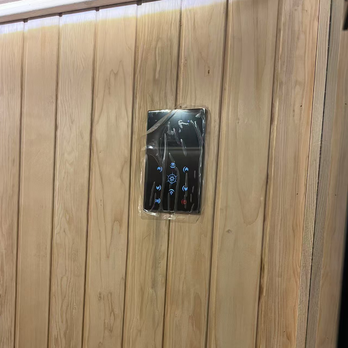 Black-Frame Infrared Sauna with Purple Lighting CSA-918 reference view 4