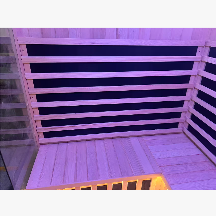 Black-Frame Infrared Sauna with Purple Lighting CSA-918 reference view 6