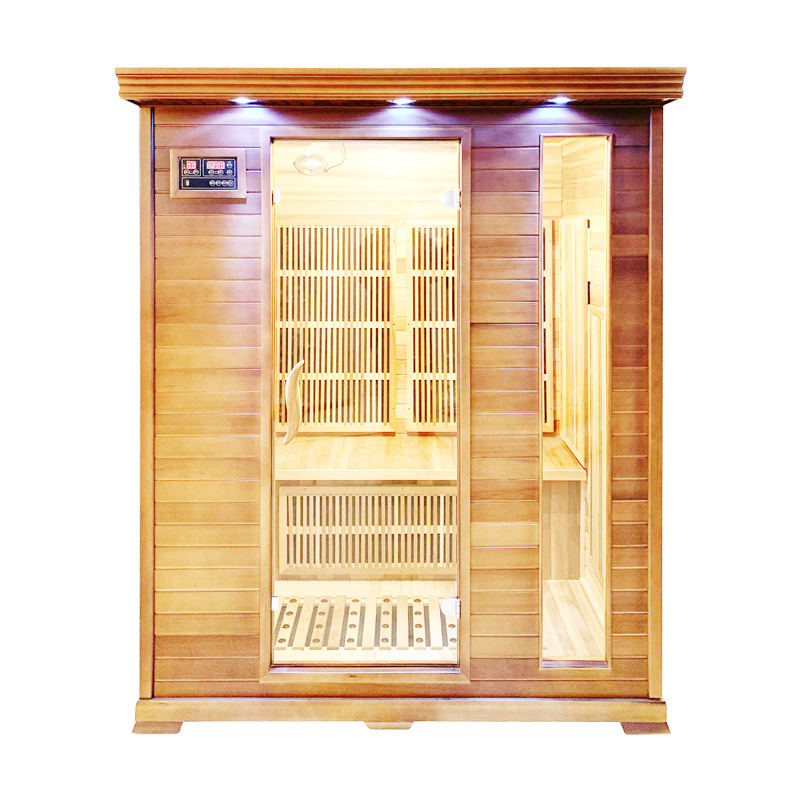 Wide Three-Seat Infrared Sauna with Full-Height Emitters product image