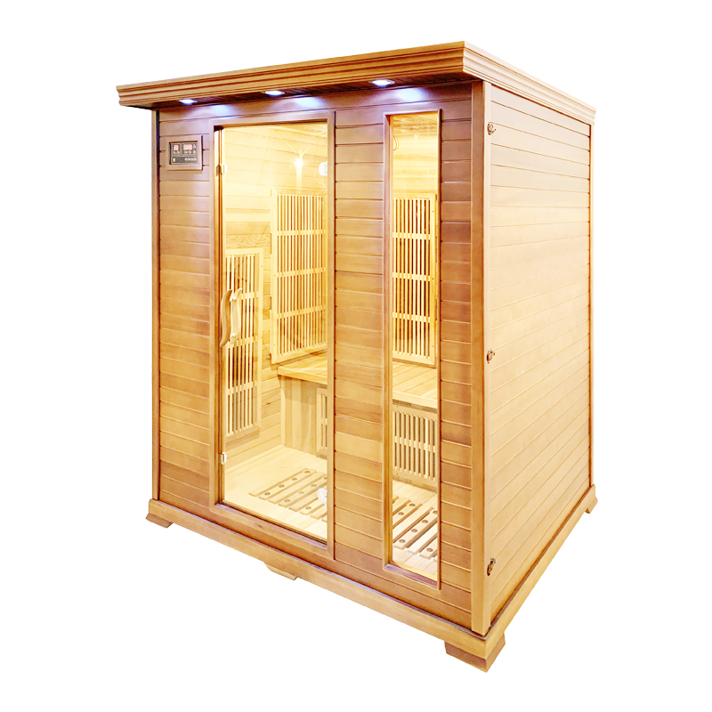 Wide Three-Seat Infrared Sauna with Full-Height Emitters CSA-919 reference view 2
