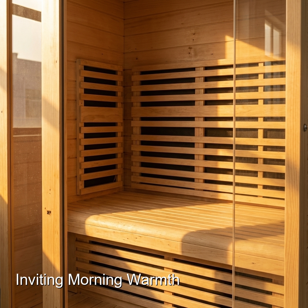 Single-Seat Glass-Front Infrared Sauna with Blue Lighting CSA-920 reference view 2