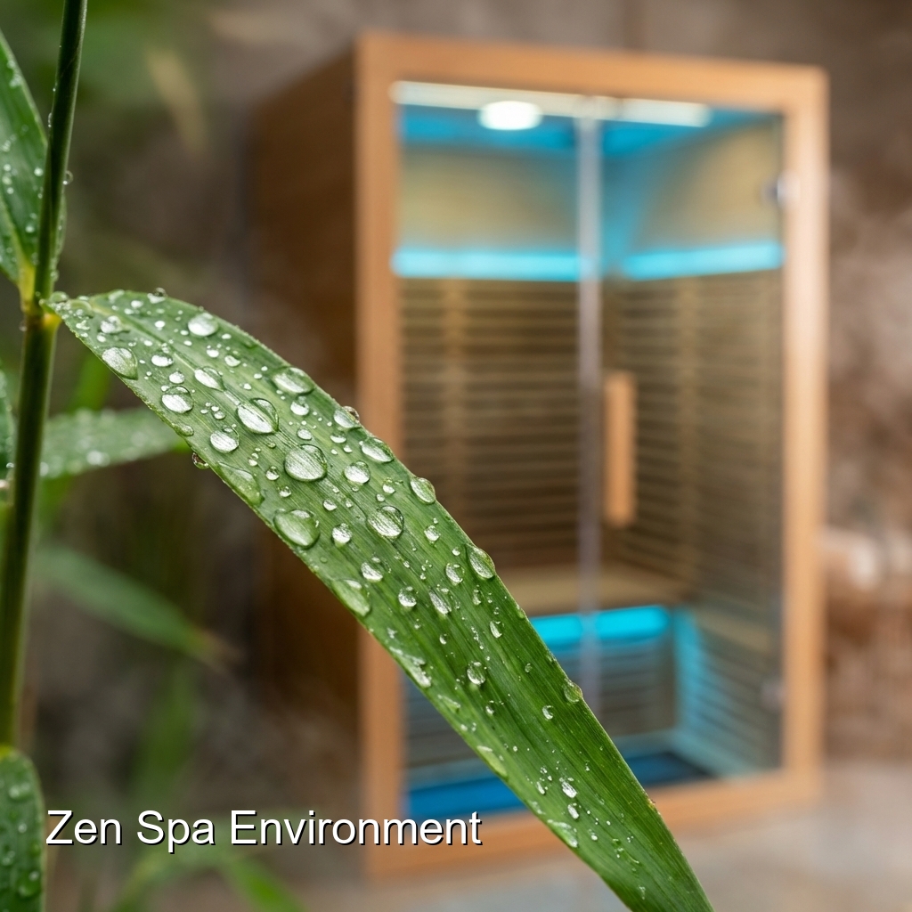 Single-Seat Glass-Front Infrared Sauna with Blue Lighting CSA-920 reference view 6