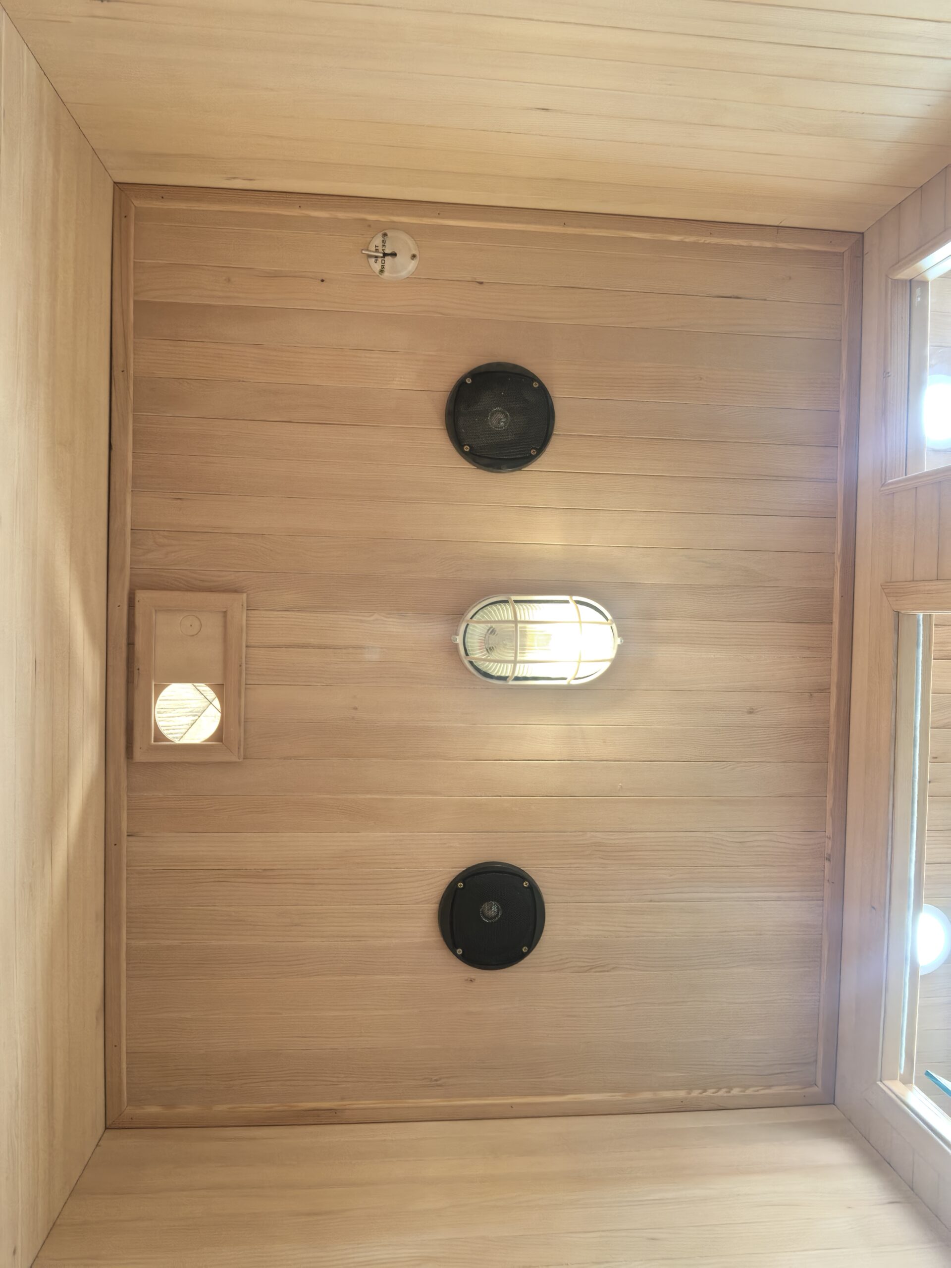 Black Compact Traditional Sauna with Corner Bench CSA-924 reference view 4