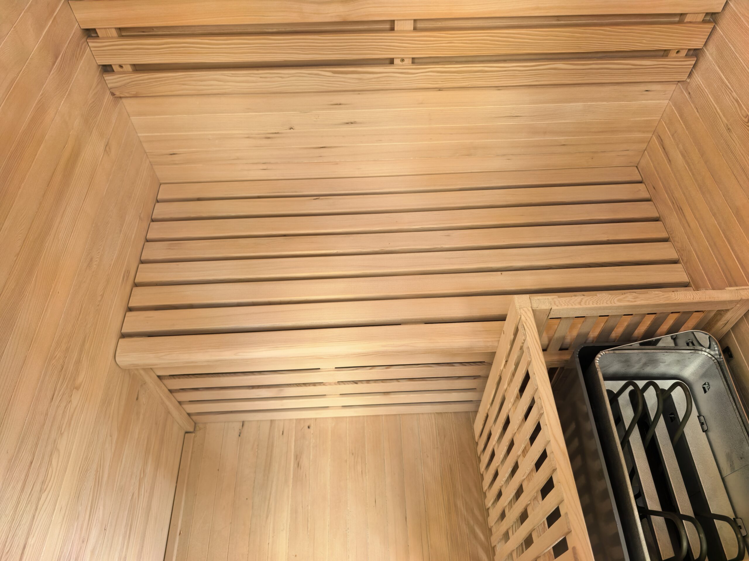 Black Compact Traditional Sauna with Corner Bench CSA-924 reference view 5