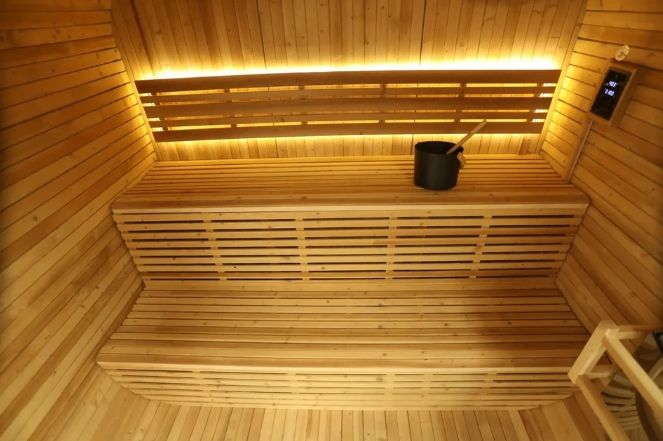 Black Rounded-Square Panoramic Outdoor Sauna CSA-928 reference view 6