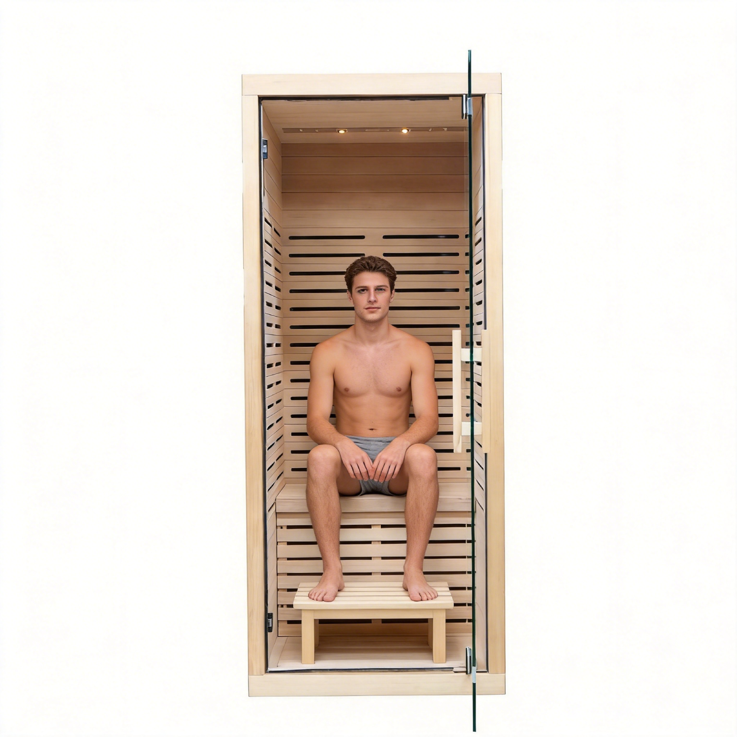 Single-Person Red-Light Infrared Sauna Cabin CSA-932 reference view 2