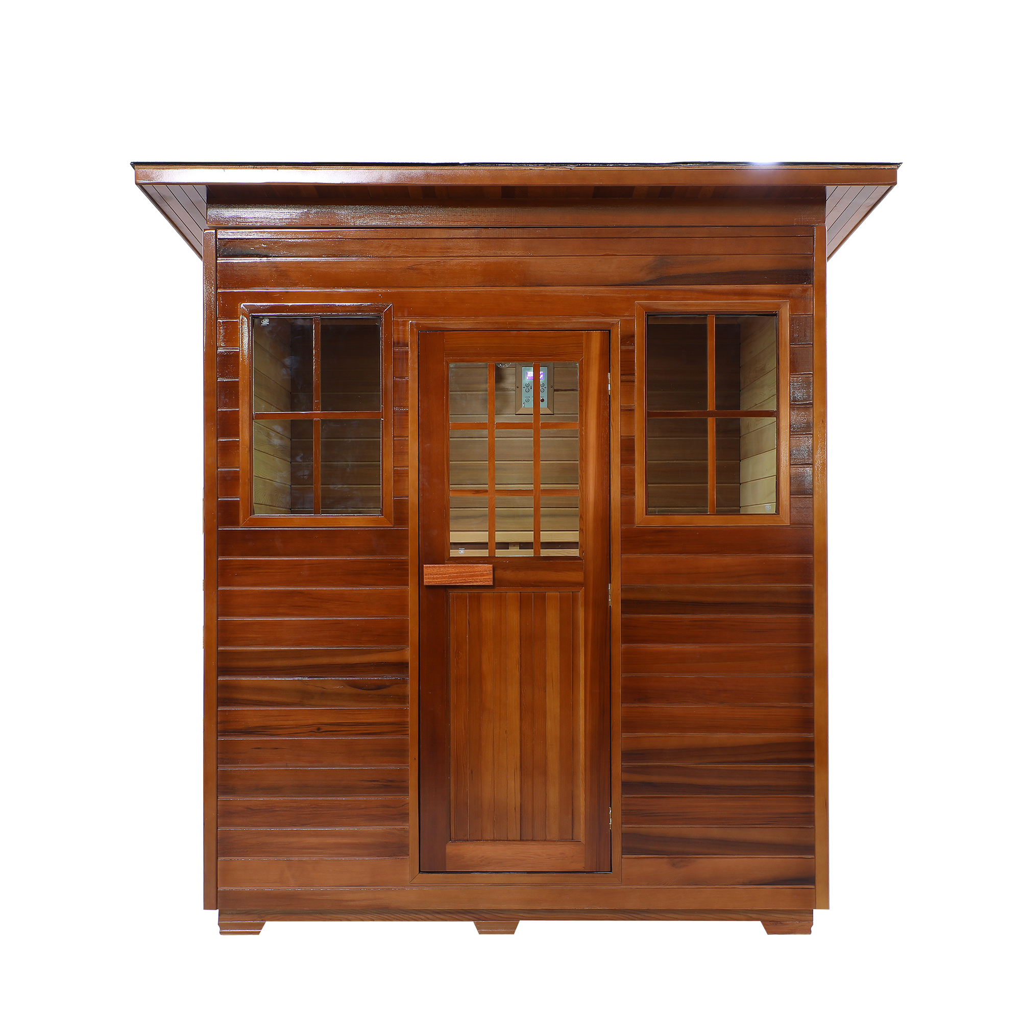 Classic Timber Outdoor Sauna with Divided-Light Door CSA-933 reference view 5