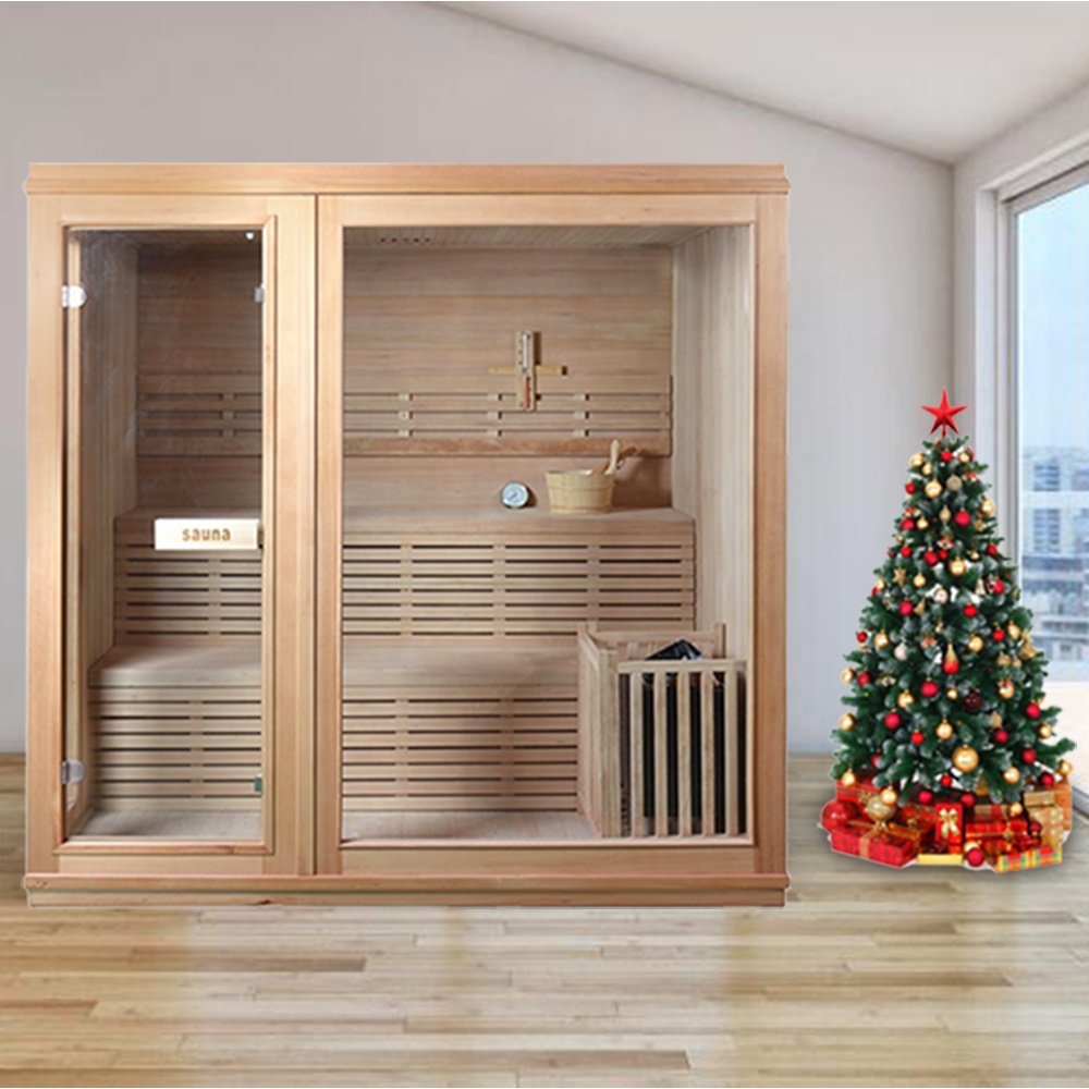 Two-Person Hemlock Sauna with Full-Glass Front CSA-934 reference view 2