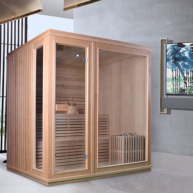 Two-Person Hemlock Sauna with Full-Glass Front CSA-934 reference view 5