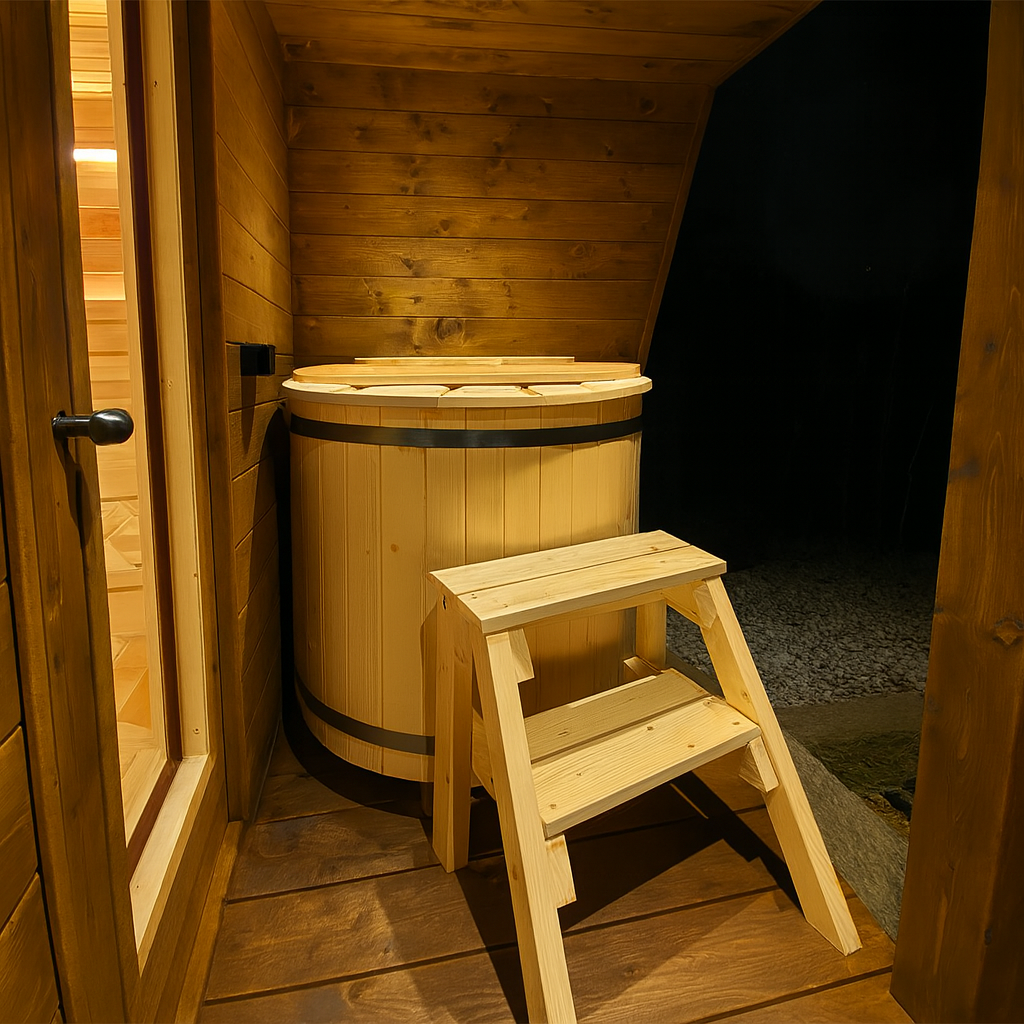 Outdoor Sauna with Covered Plunge-Tub Bay CSA-940 reference view 5