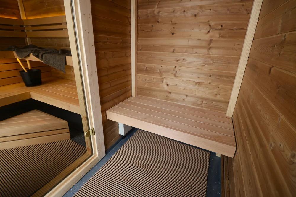 Black-Frame Outdoor Sauna with Changing Area CSA-941 reference view 6