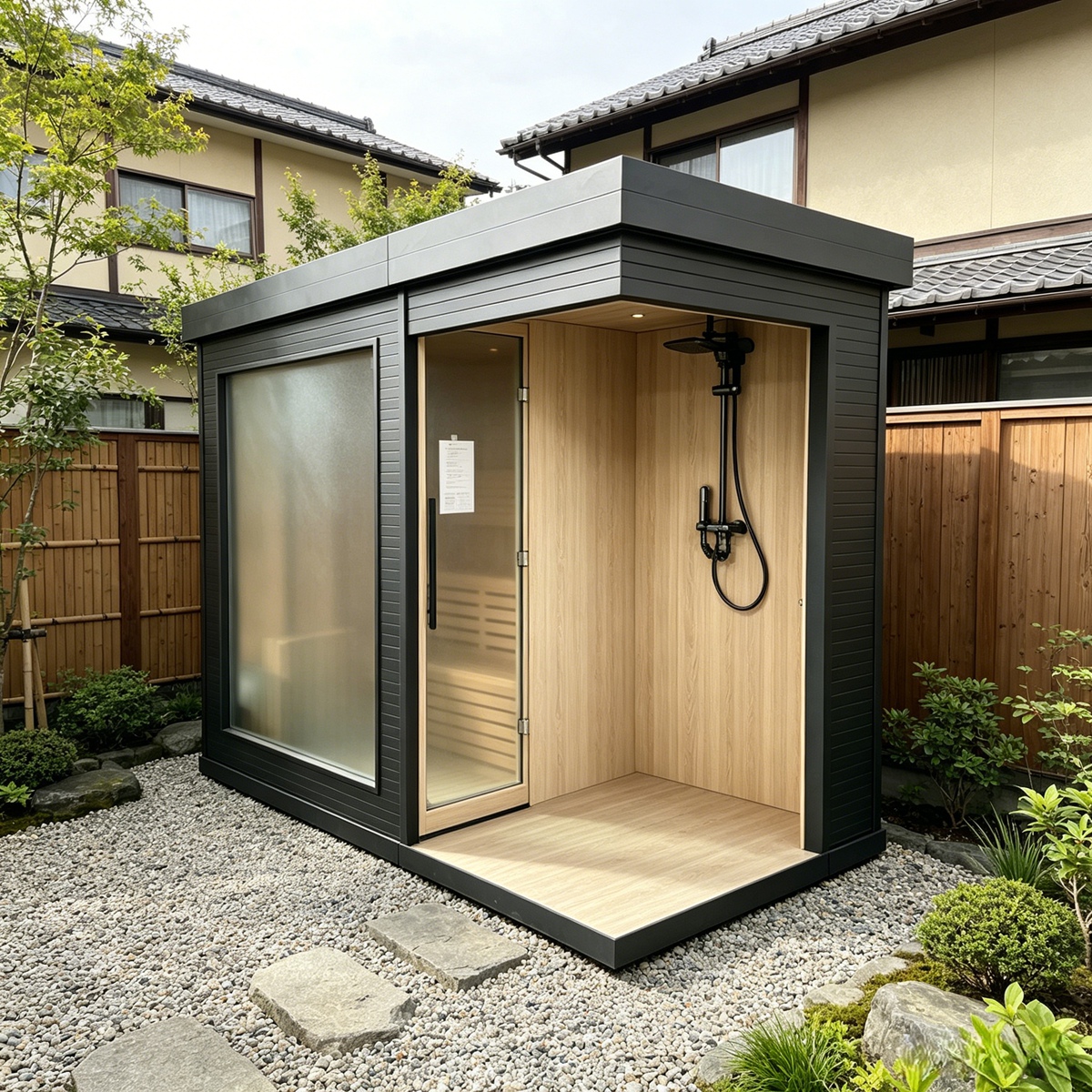 Frosted-Glass Sauna and Open Shower Suite CSA-942 reference view 3
