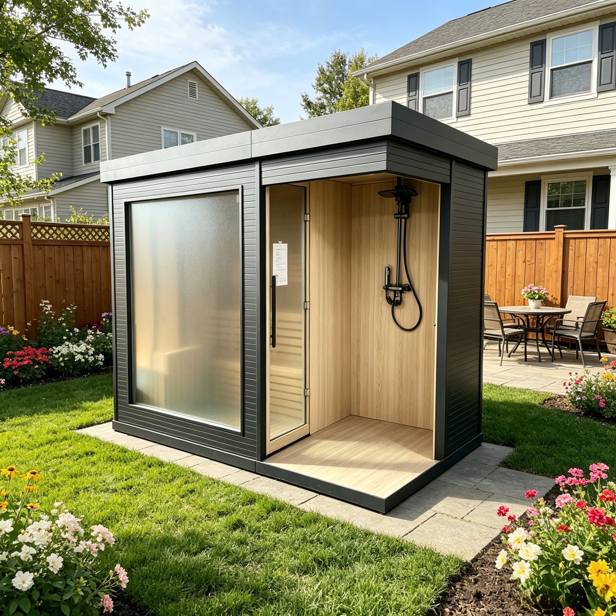 Frosted-Glass Sauna and Open Shower Suite CSA-942 reference view 5
