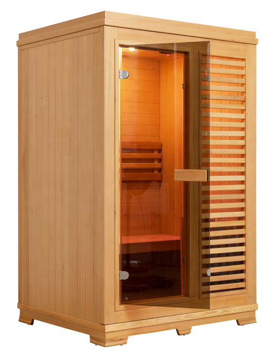 Compact Indoor Sauna with Louvered Front Panel CSA-944 reference view 3