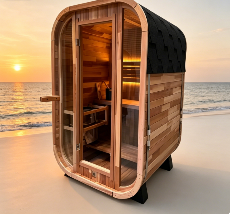 One-Person Rounded Outdoor Sauna Pod product image