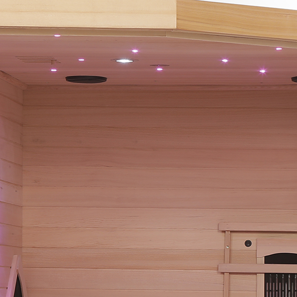 Reclined-Seat Corner Infrared Sauna with Curved Window CSA-960 reference view 6