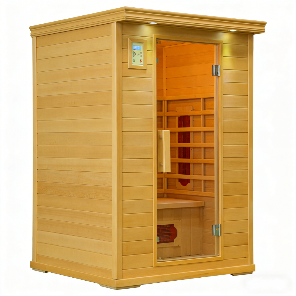 Two-Person Hemlock Infrared Sauna with Full-Glass Door CSA-970 reference view 4