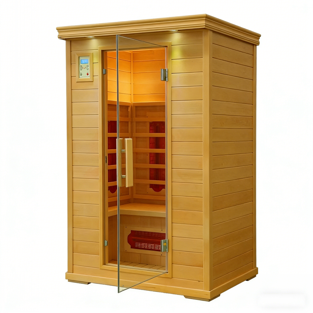 Two-Person Hemlock Infrared Sauna with Full-Glass Door CSA-970 reference view 5