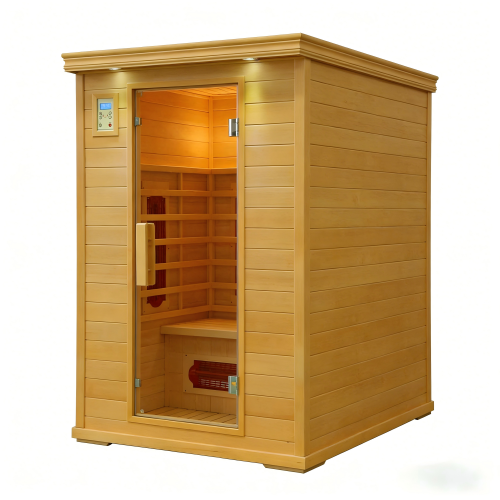 Two-Person Hemlock Infrared Sauna with Full-Glass Door CSA-970 reference view 6