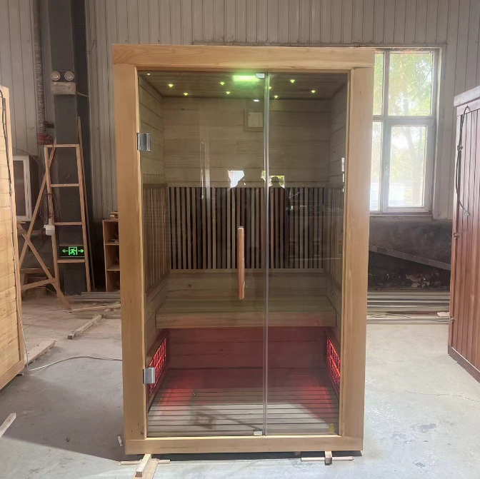 Single-Person Infrared Sauna with Full Glass Door CSA-974 reference view 3