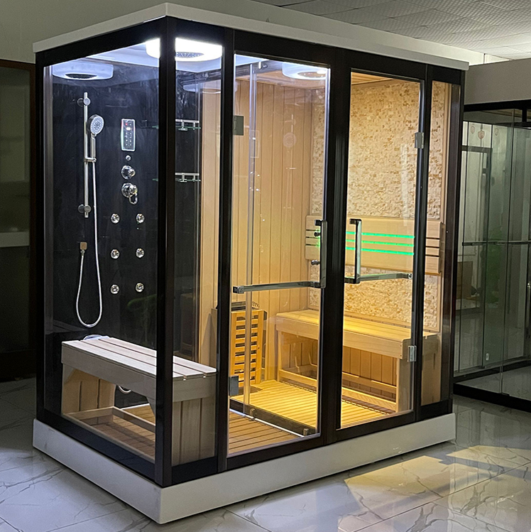 Sauna and Shower Combination Cabin with Dual Glass Bays CSA-980 reference view 4