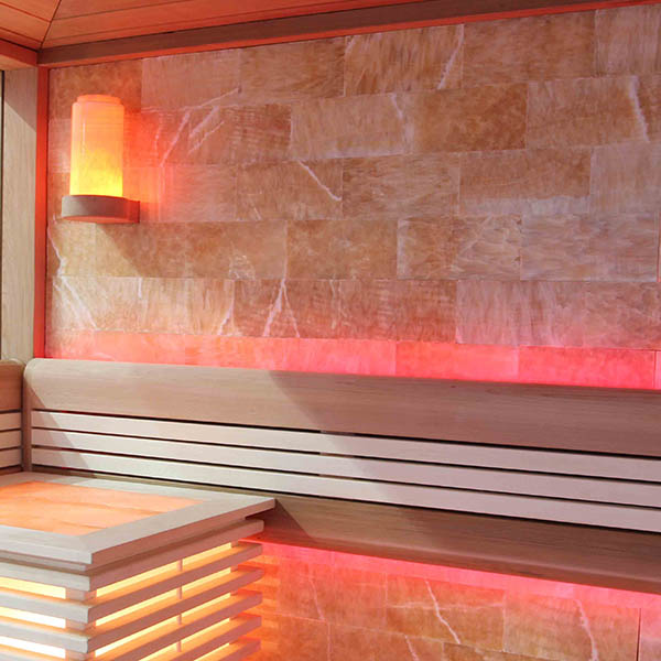 Commercial Salt-Wall Sauna with Full-Width Glass Front CSA-982 reference view 4