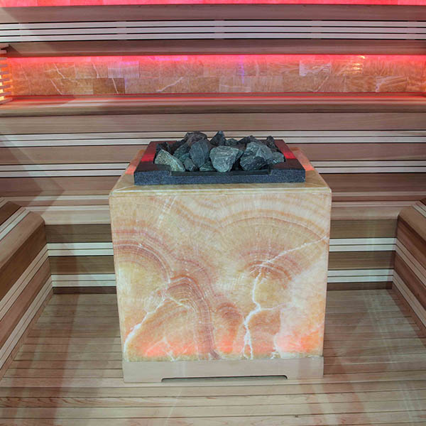 Commercial Salt-Wall Sauna with Full-Width Glass Front CSA-982 reference view 5