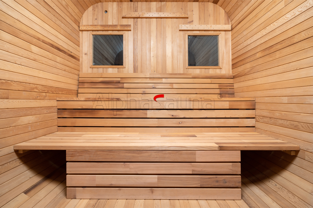 Wood-Burning Barrel Sauna with Entry Vestibule CSA-983 reference view 6