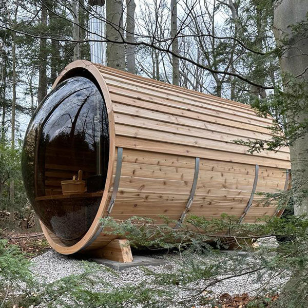 Panoramic Glass Barrel Sauna with Full-Round View product image