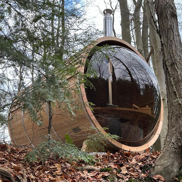 Panoramic Glass Barrel Sauna with Full-Round View CSA-989 reference view 2