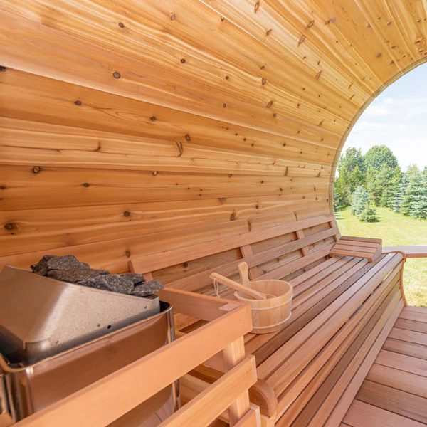 Panoramic Glass Barrel Sauna with Full-Round View CSA-989 reference view 3