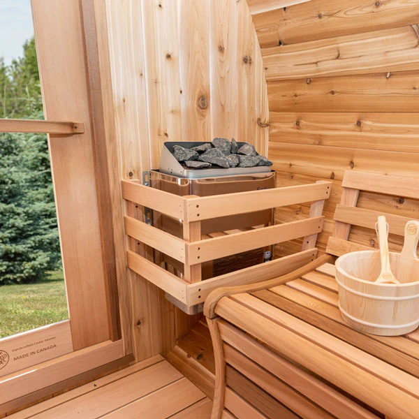 Panoramic Glass Barrel Sauna with Full-Round View CSA-989 reference view 4