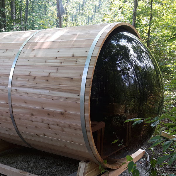 Panoramic Glass Barrel Sauna with Full-Round View CSA-989 reference view 5