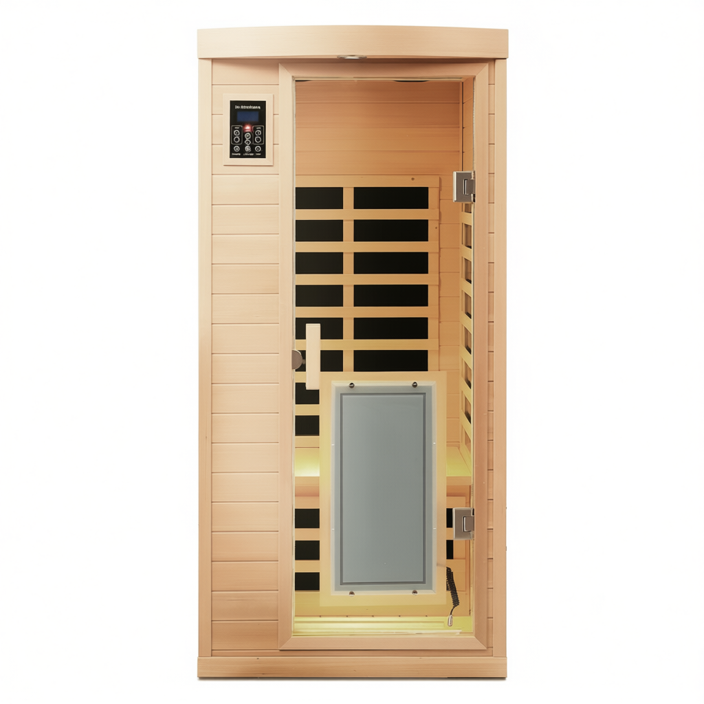 One-Person Hemlock Infrared Sauna with Lower-Leg Heating product image
