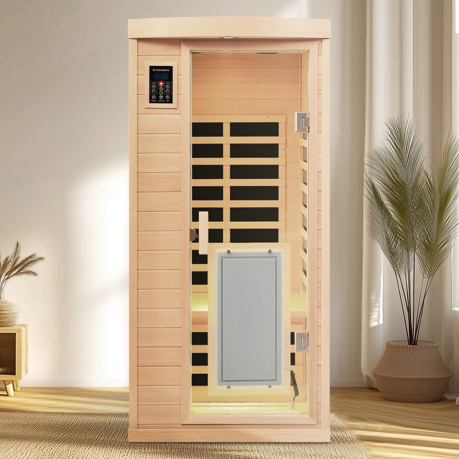 One-Person Hemlock Infrared Sauna with Lower-Leg Heating CSA-990 reference view 4