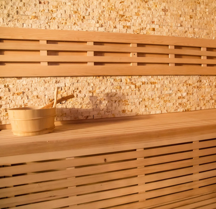 Six-Person Corner Sauna with Salt-Wall Backlighting CSA-992 reference view 4