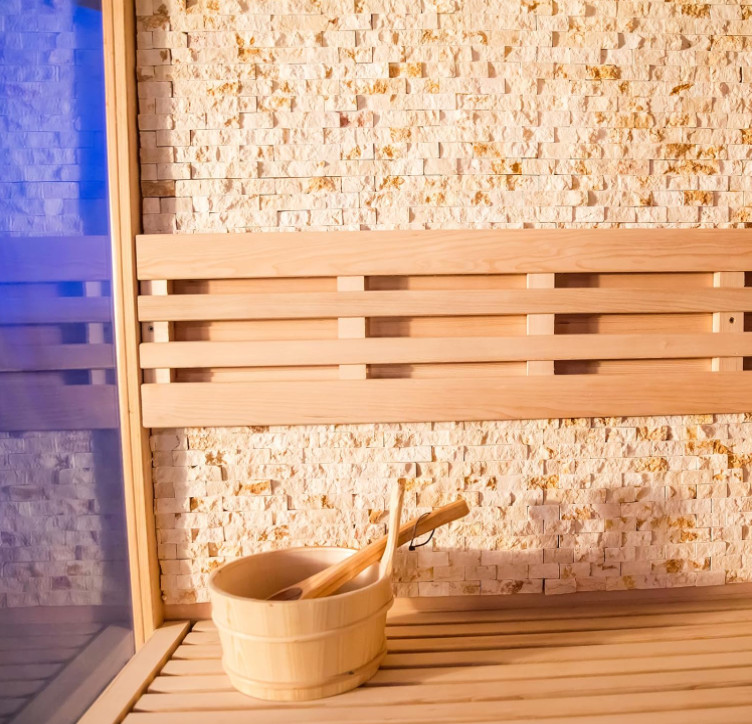 Six-Person Corner Sauna with Salt-Wall Backlighting CSA-992 reference view 5