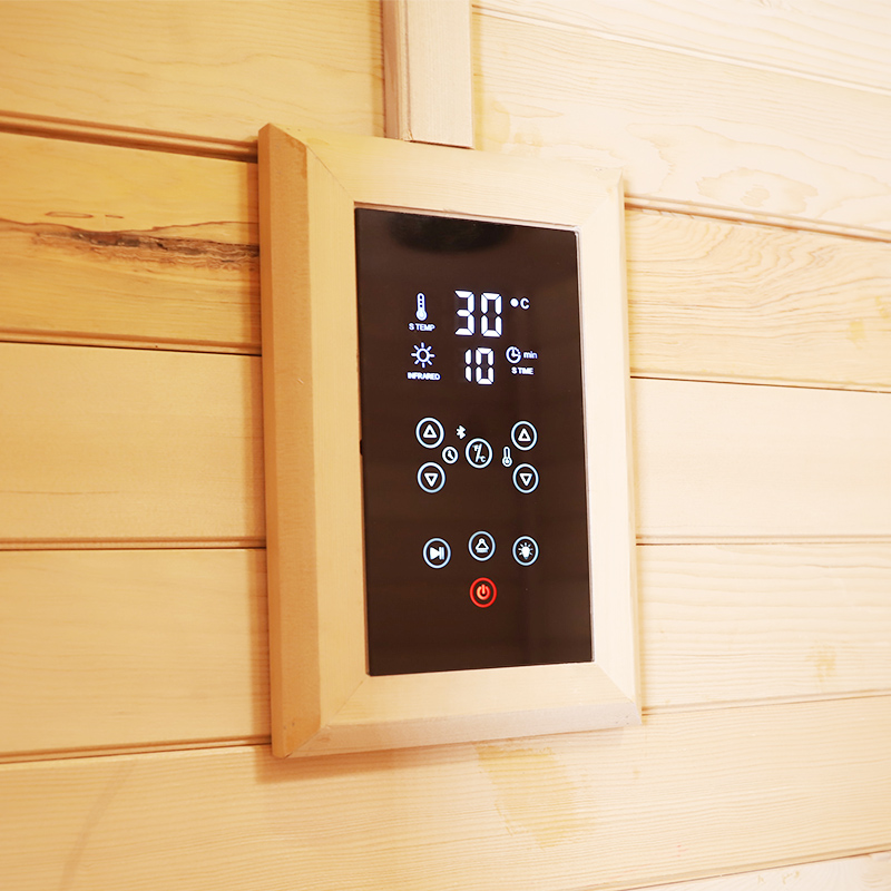 Single-Person Corner Infrared Sauna with Leaf-Shaped Side Glass CSA-997 reference view 3