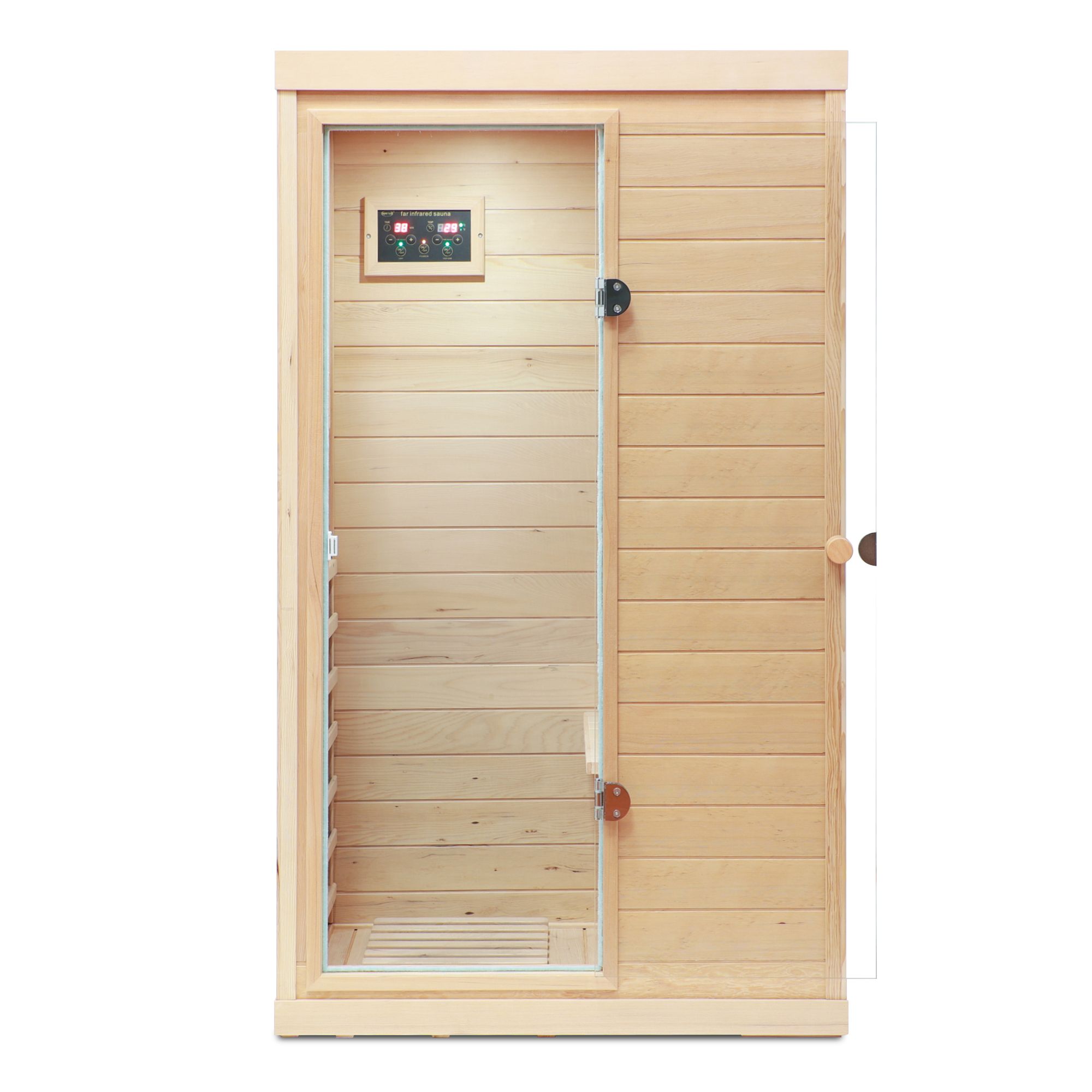 Narrow Single-Person Infrared Sauna with Privacy Front Panel CSA-998 reference view 5